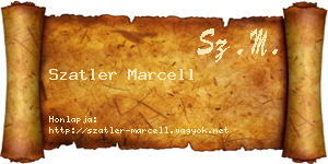 Szatler Marcell névjegykártya